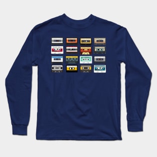 Cassette Tapes With Best Music - Music Themed Art - Music Art - Music Lover Gift Long Sleeve T-Shirt